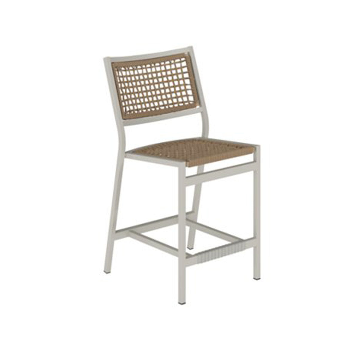 Tropitone Cabana Club Rope Armless Stationary Bar Stool, 30"