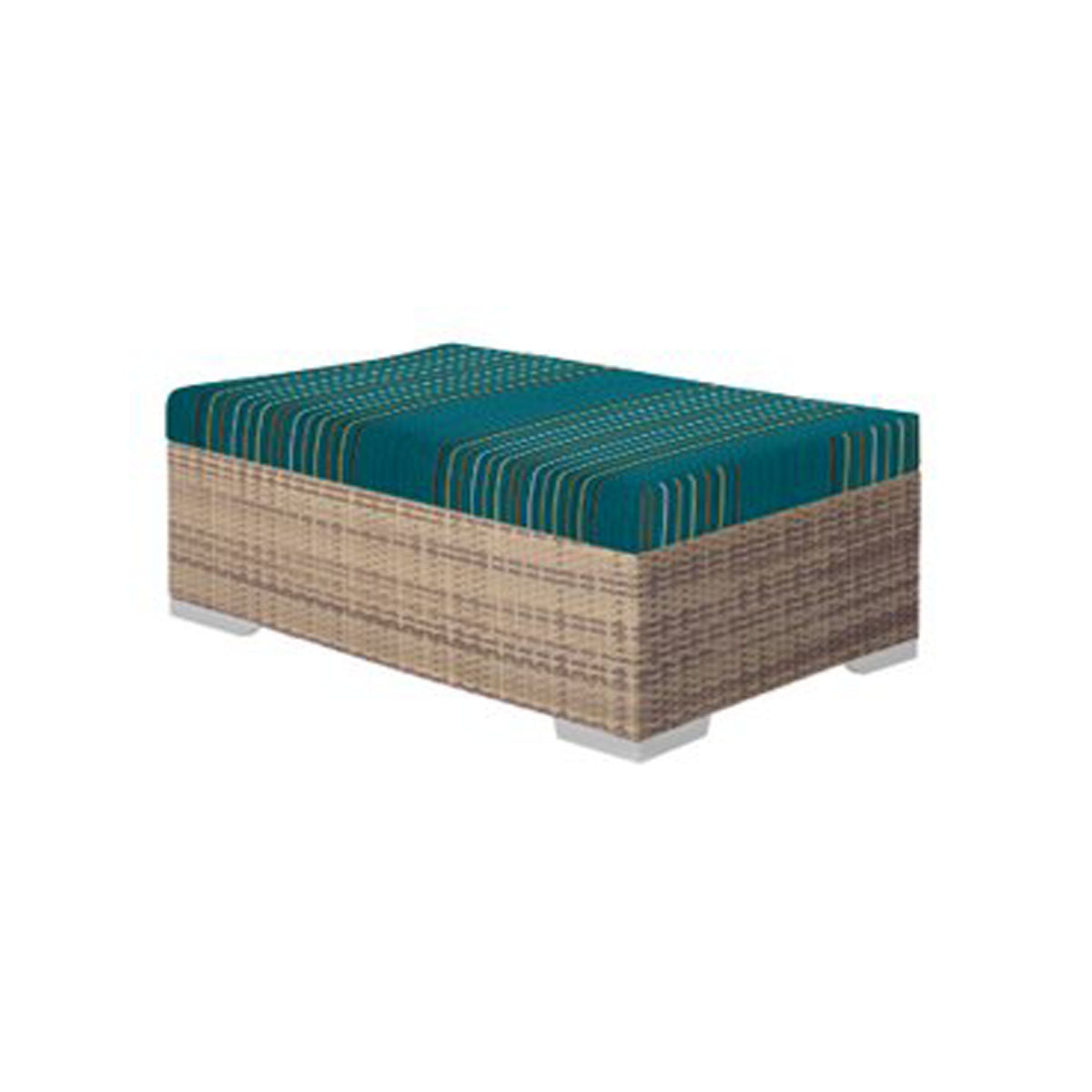Tropitone Arzo Woven Rectangular Ottoman W/ Cushion - Grade C