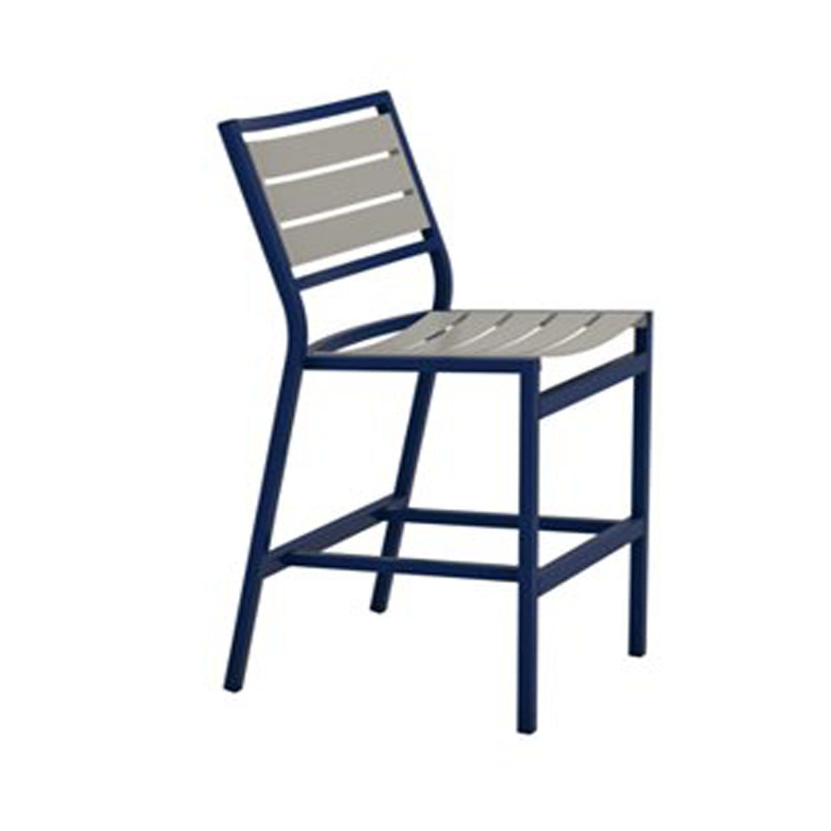 Tropitone Cabana Club Aluminum Slat Armless Stationary Bar Stool, 30"