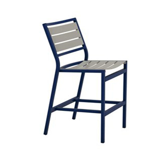 Tropitone Cabana Club Aluminum Slat Armless Stationary Bar Stool, 30"