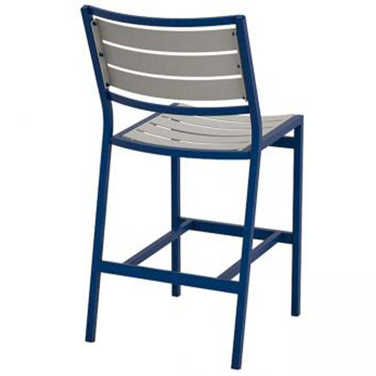 Tropitone Cabana Club Aluminum Slat Armless Stationary Bar Stool, 28"