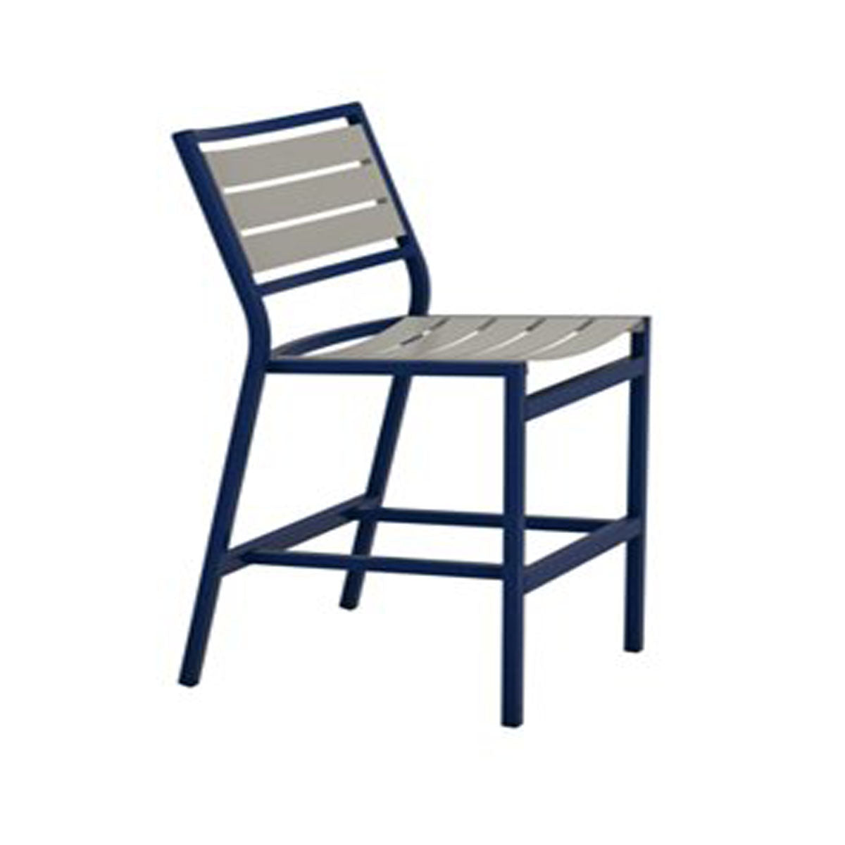 Tropitone Cabana Club Aluminum Slat Armless Stationary Counter Height Stool, 25"