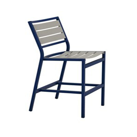 Tropitone Cabana Club Aluminum Slat Armless Stationary Counter Height Stool, 25"