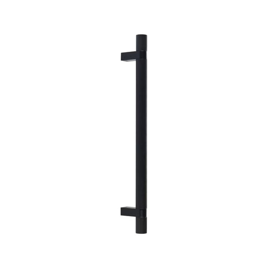 EMTEK APP PULL 12"  RECBUS19, KNSCU-BTB MNT - FLAT BLACK/SATIN COPPER