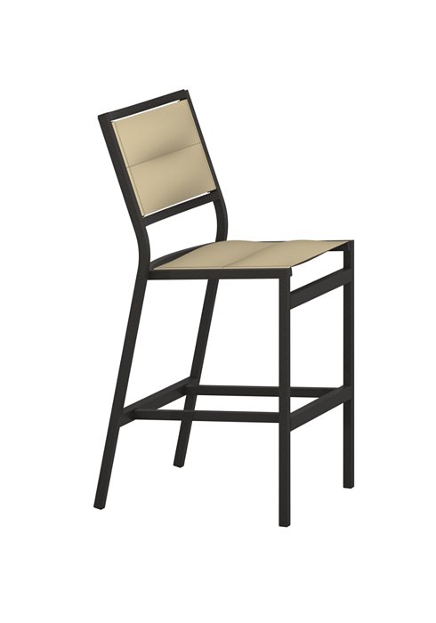 Tropitone Cabana Club Padded Sling Armless Stationary Bar Stool, 28" - Grade C