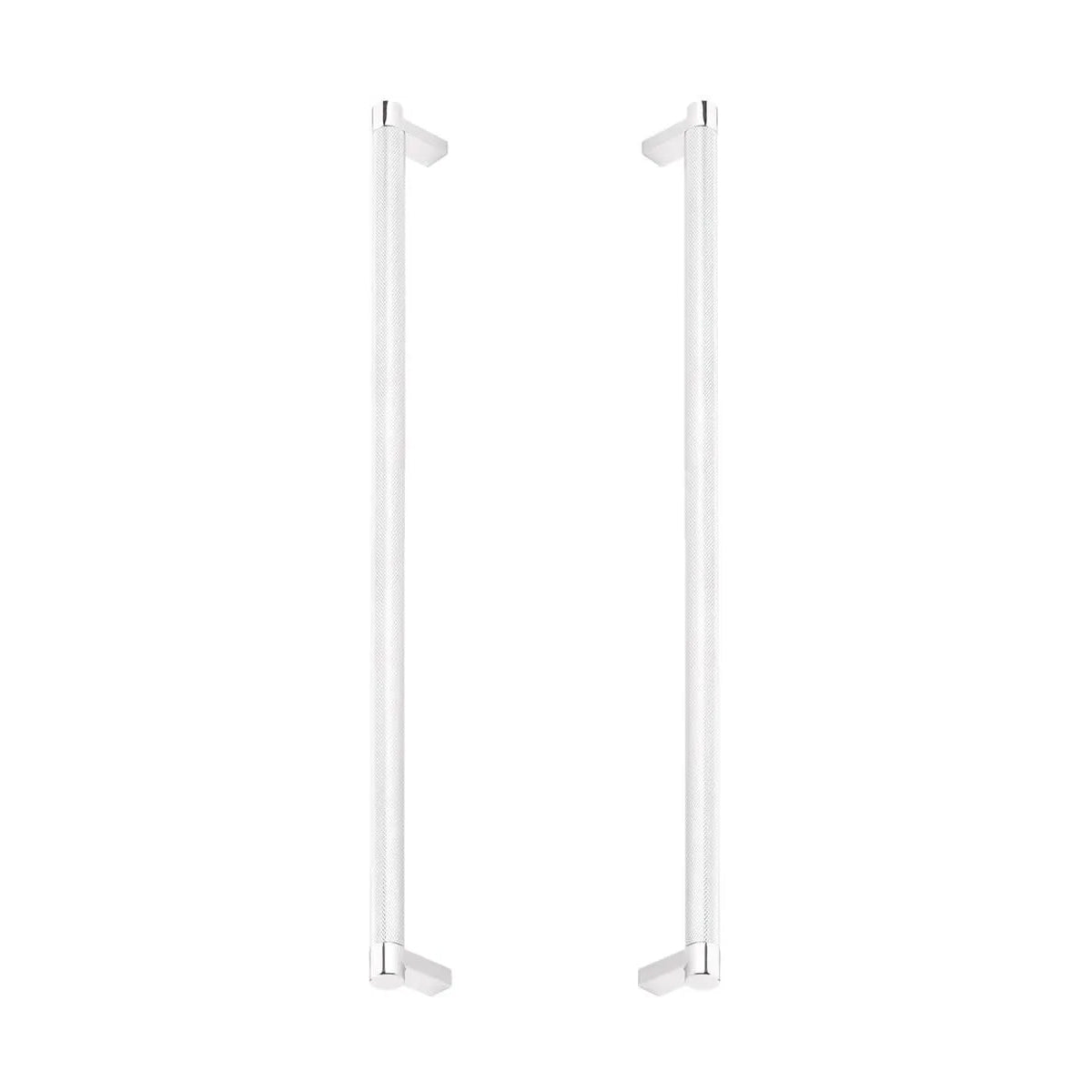EMTEK APP PULL 18" REC SCU, SMUS26 - SATIN COPPER/POLISHED CHROME