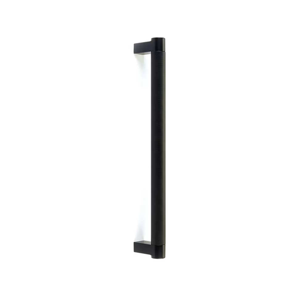 EMTEK APP PULL 12" RECUS10B, KNUS19-BTB MNT - OIL RUBBED BRONZE/FLAT BLACK