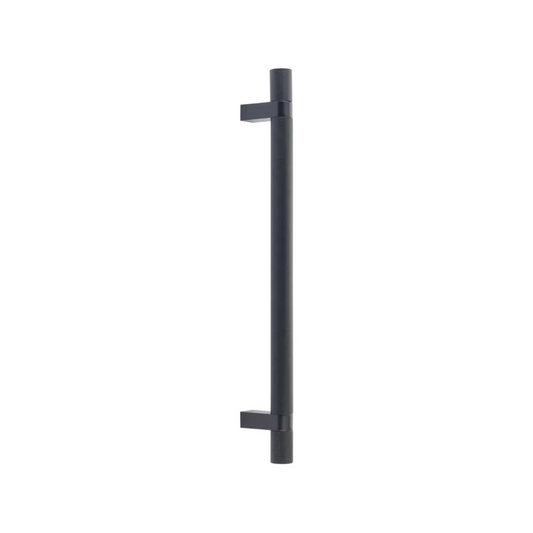 EMTEK BAR APP PULL 54" RCBUS19, KNUS10B - FLAT BLACK/OIL RUBBED BRONZE
